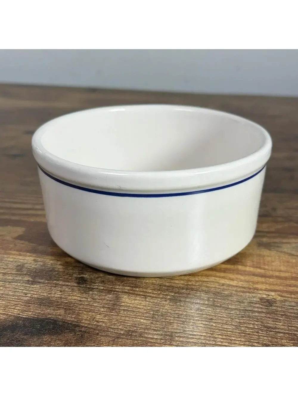 Vintage 90s Attack Cat Ceramic Pet Bowl White Blue Script Cat Lover Gift
